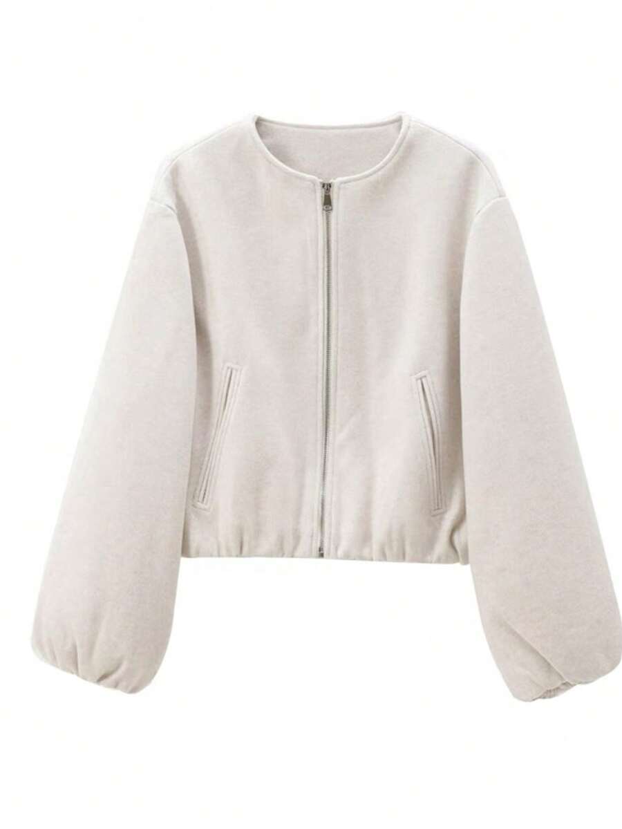 Freya | Short Zip-Up Jacket in Effortless Style for Autumn & Winter