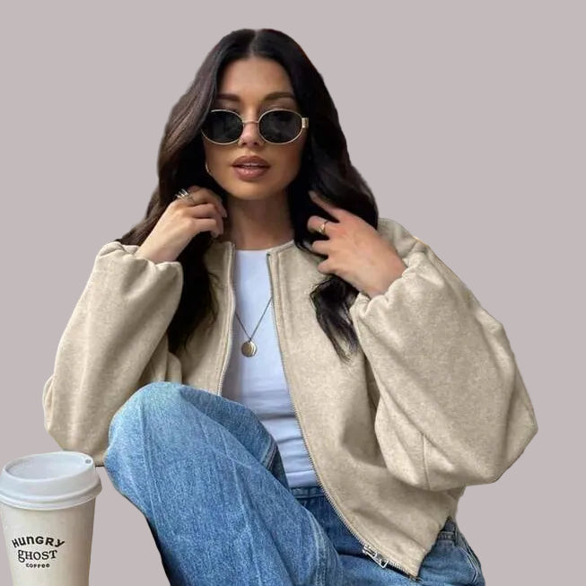 Freya | Short Zip-Up Jacket in Effortless Style for Autumn & Winter