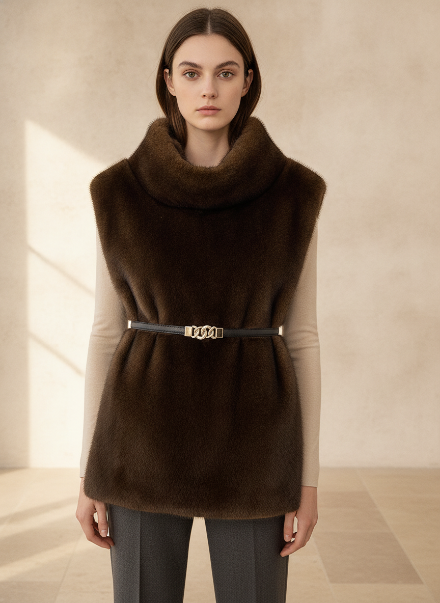 Eleanor - Luxe Faux Fur Vest for Winter