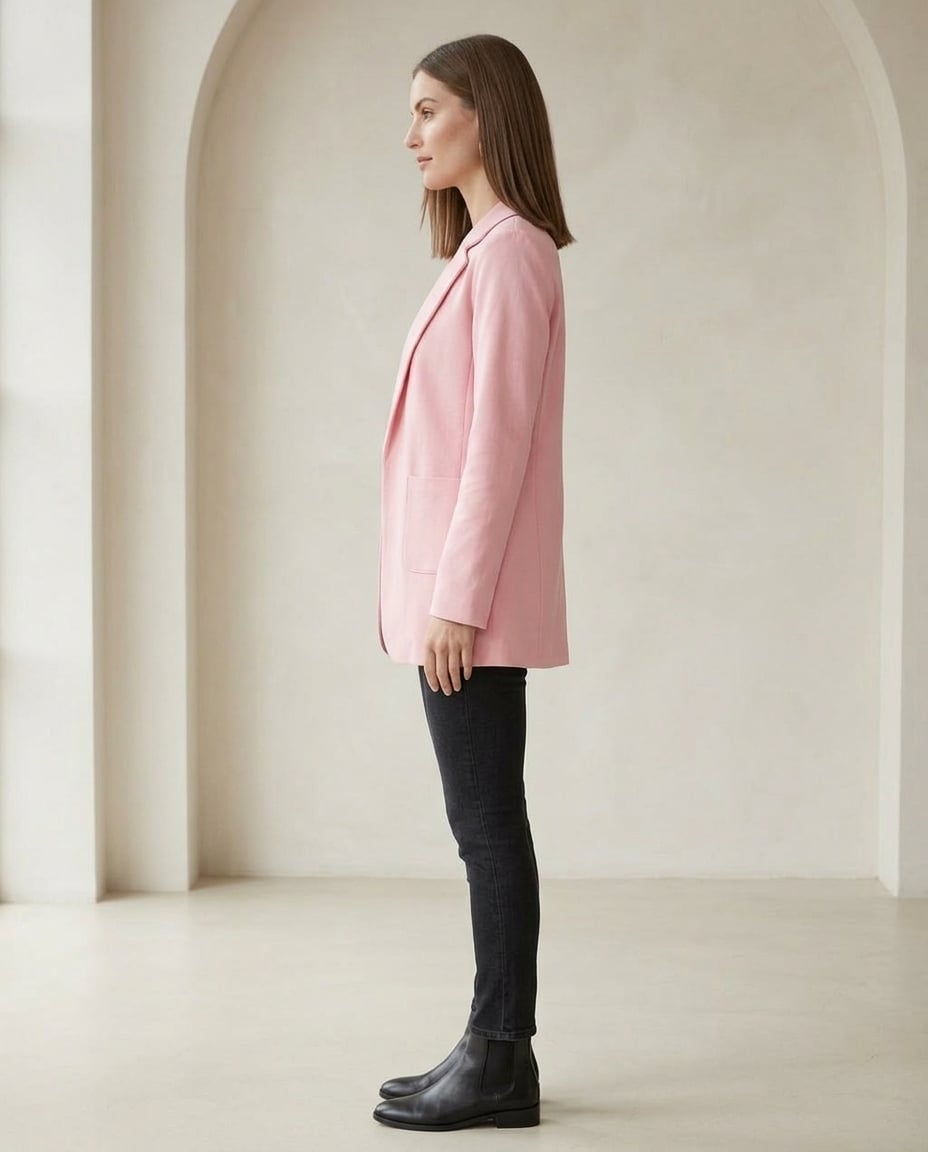 Amelia | Elegant Longline Blazer for Autumn/Winter - Side View