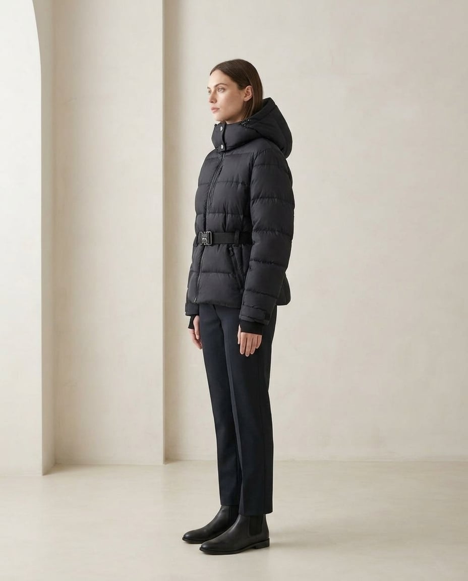 Amelia | Elegant Puffer Jacket for Winter - Side View