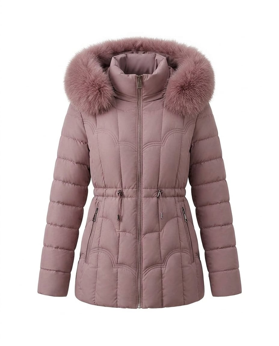 Amelia | Elegant Quilted Puffer Jacket for Winter — product white bg | Maison Perigee
