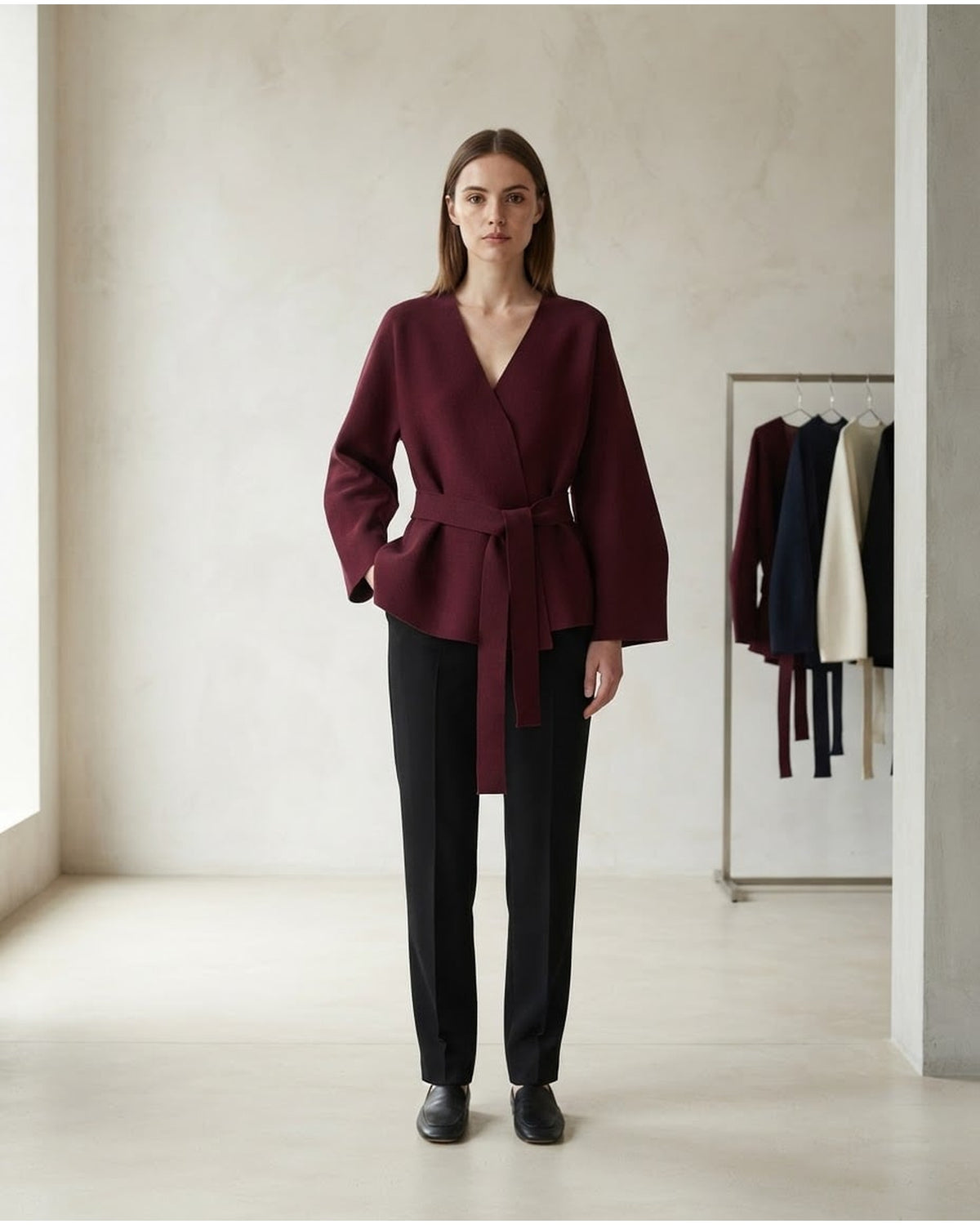 Amelia | Elegant Wrap Blazer for Autumn/Winter - Front View