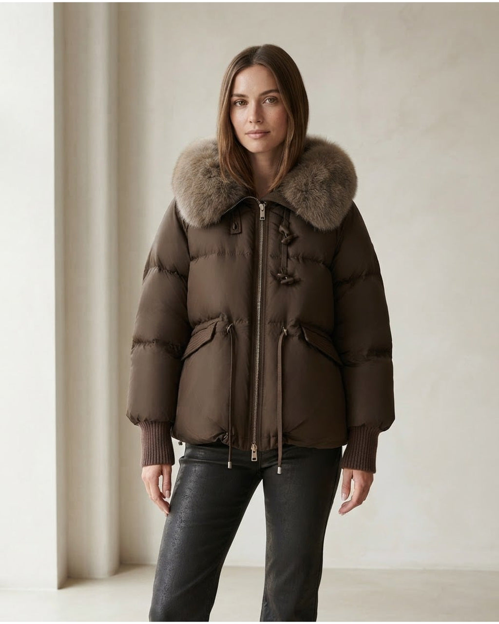 Amelia | Refined Parka Coat for Winter - Front View