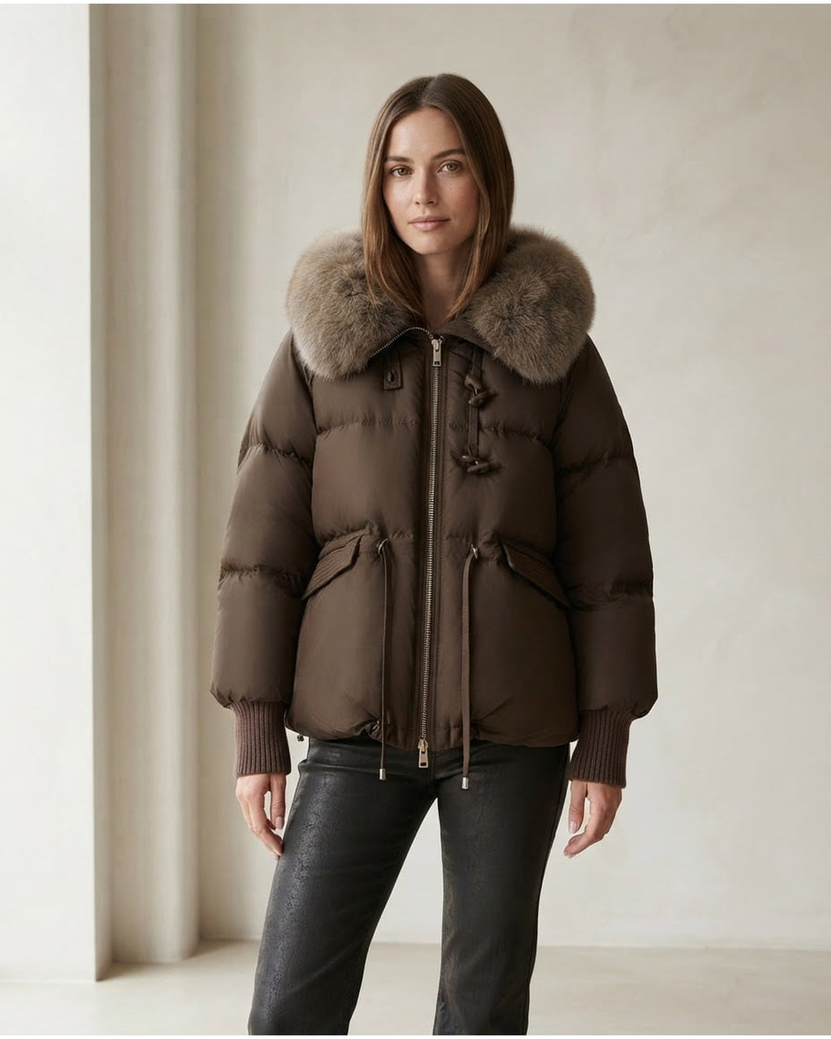 Amelia | Refined Parka Coat for Winter - Front View