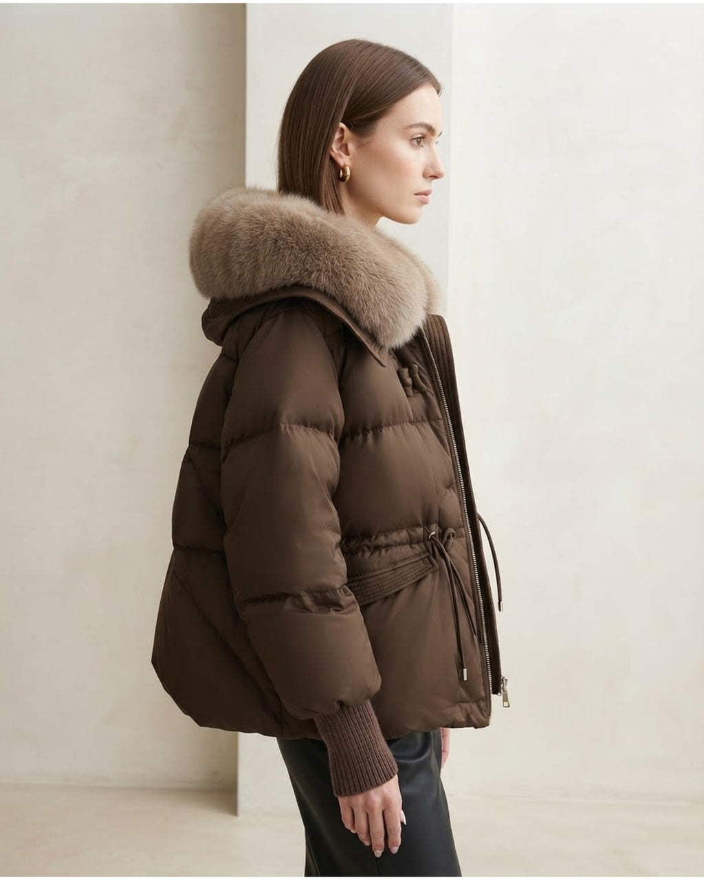 Amelia | Refined Parka Coat for Winter - Side View
