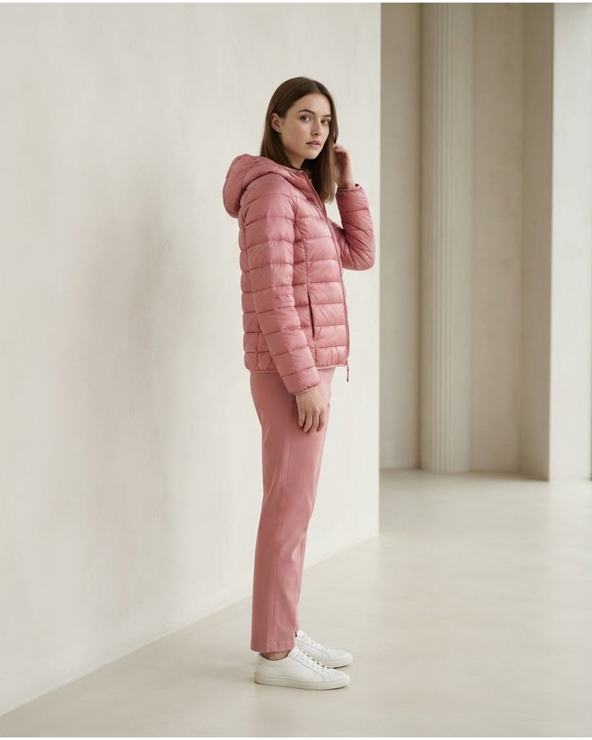 Amelia | Refined Puffer Coat for Autumn/Winter - Side View