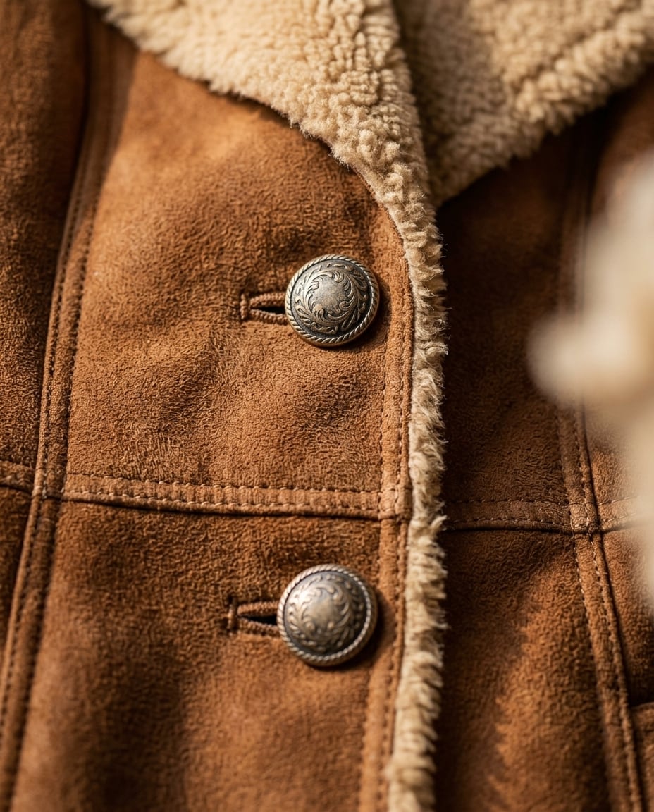 Amelia | Refined Shearling Coat for Winter — detail | Maison Perigee