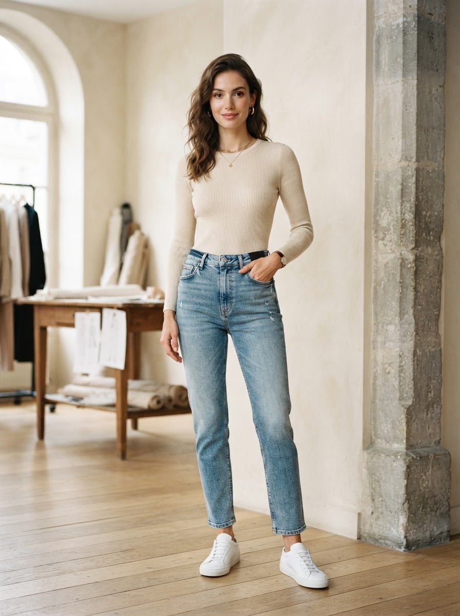 Amelia - Refined Stretch Denim for Autumn/Winter — light blue part-1