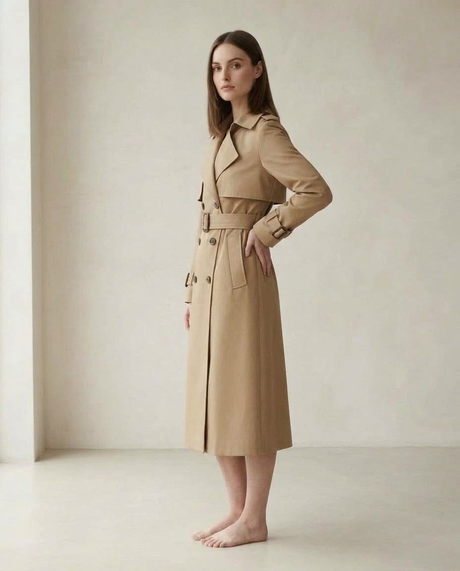 Amelia | Timeless Trench Coat for Winter — side | Maison Perigee