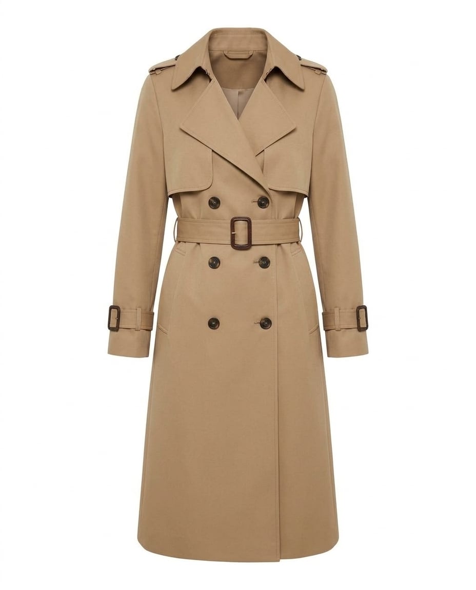 Amelia | Timeless Trench Coat for Winter — product white bg | Maison Perigee
