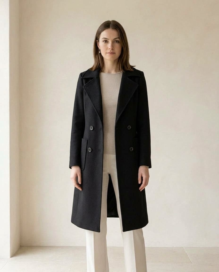 Amelia | Timeless Wool Blend Trench for Autumn/Winter — front | Maison Perigee