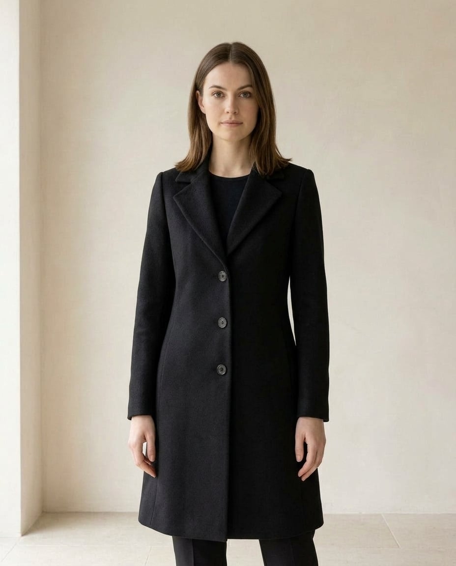 Amelia | Timeless Wool Coat for Autumn/Winter — front | Maison Perigee