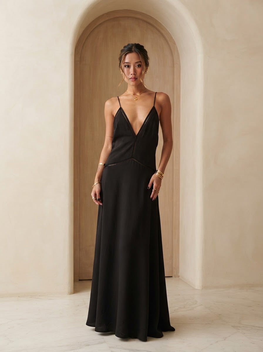 Amelie - Elegant Satin Party Dress - front view