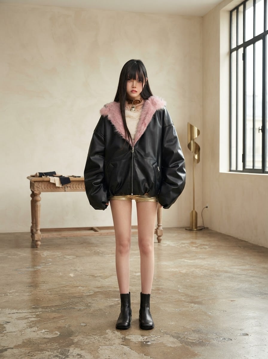 Amelie - Hooded Parka Coat for Winter - front view