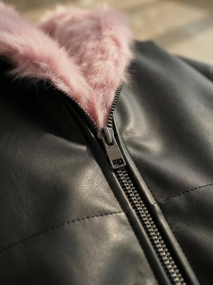 Amelie - Hooded Parka Coat for Winter - detail close-up
