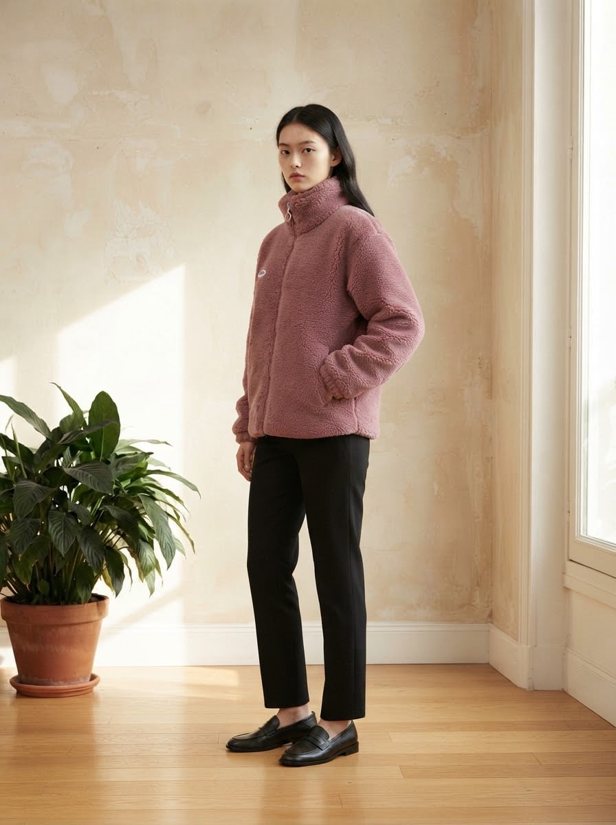 Amelie - Luxe Faux Fur Coat for Winter - side view