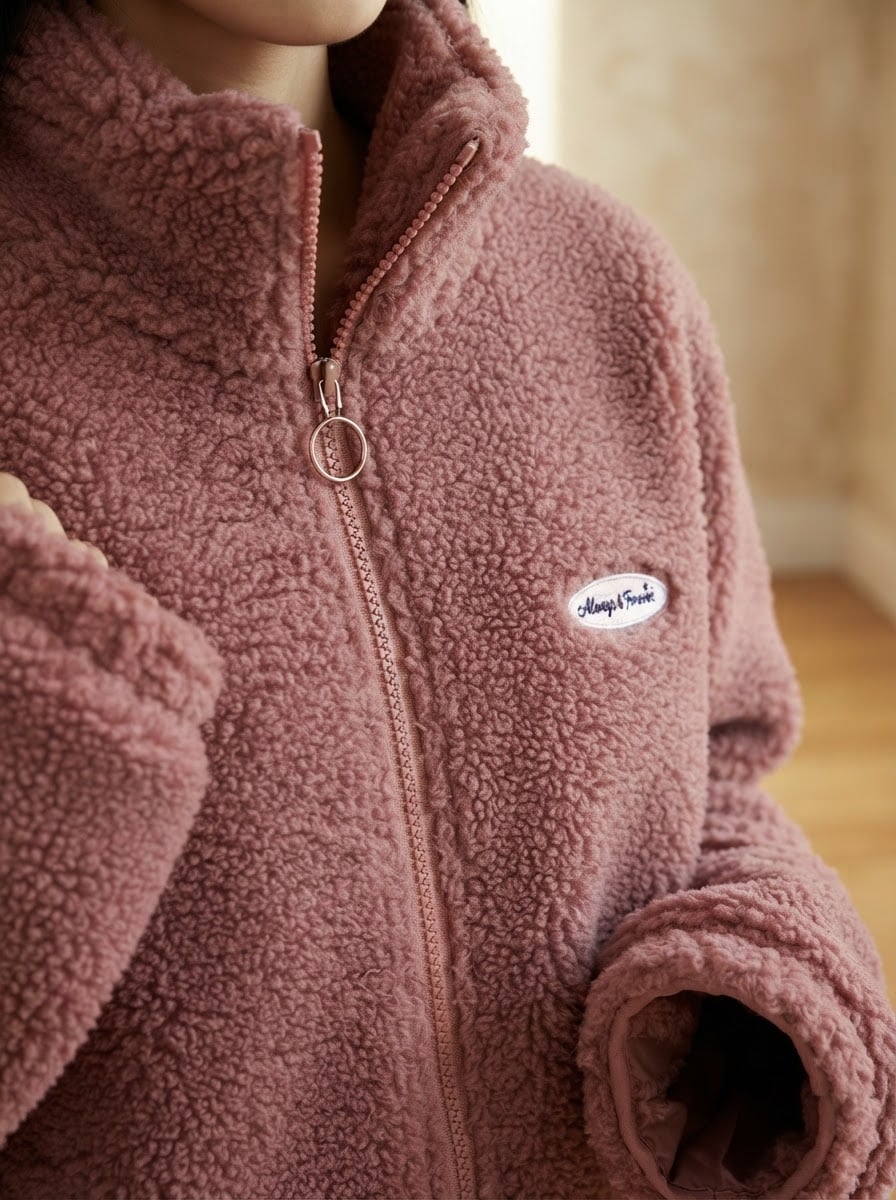 Amelie - Luxe Faux Fur Coat for Winter - detail close-up