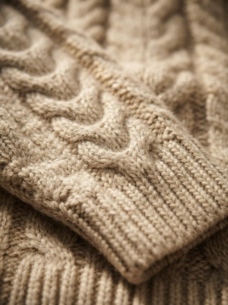 Amelie - Oversized Chunky Knit Jumper - detail close-up