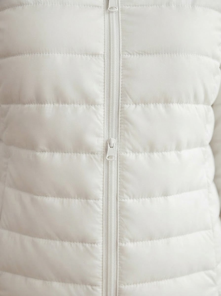 Amelie - Quilted Puffer Coat - detail close-up