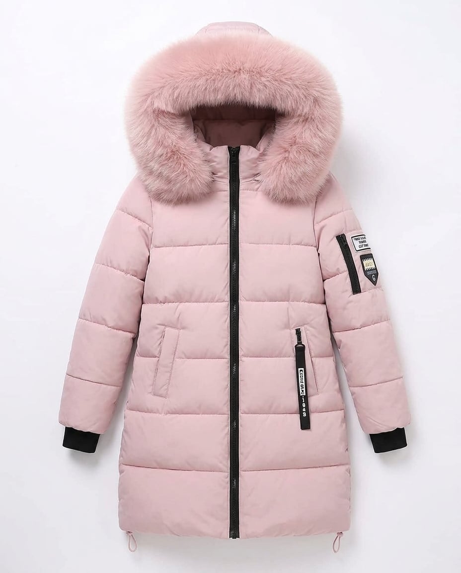 Beatrice - Timeless Fur-Collar Hooded Parka - flat lay