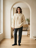 Camille - Oversized Chunky Knit Jumper - front view
