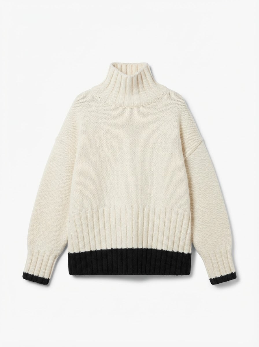 Camille - Oversized Chunky Knit Jumper - flat lay