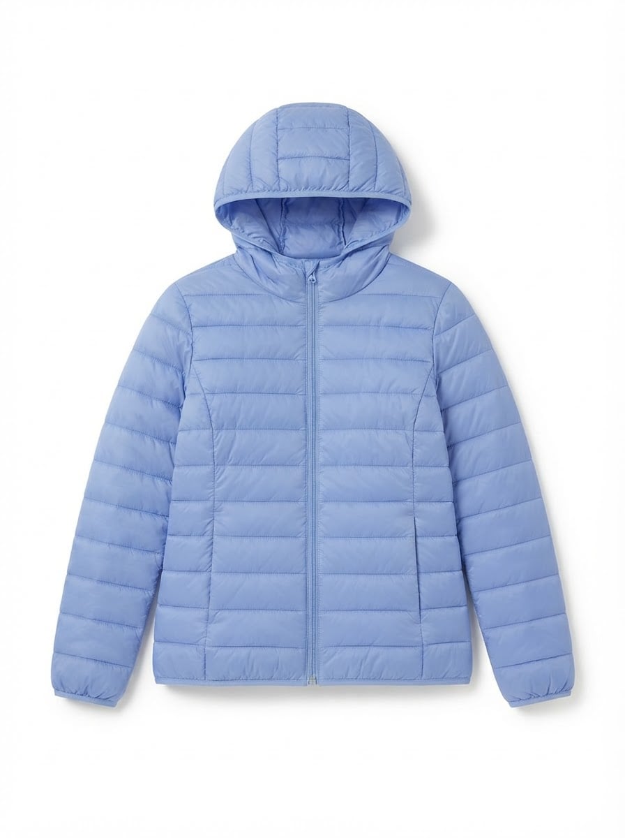 Camille - Quilted Puffer Coat - flat lay