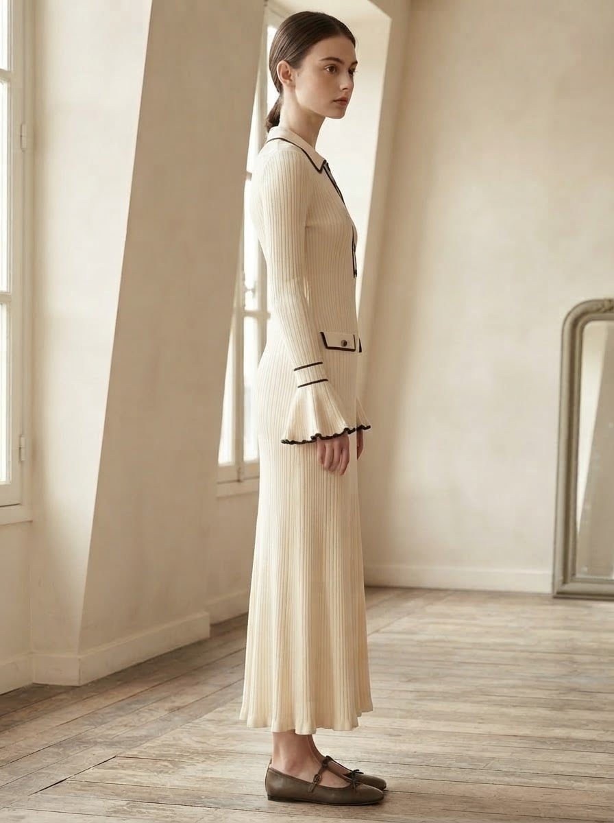 Charlotte - Cosy Knit Sweater Dress - side view