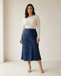 Charlotte | Elegant Leopard Print Midi Skirt for Autumn/Winter — front | Maison Perigee
