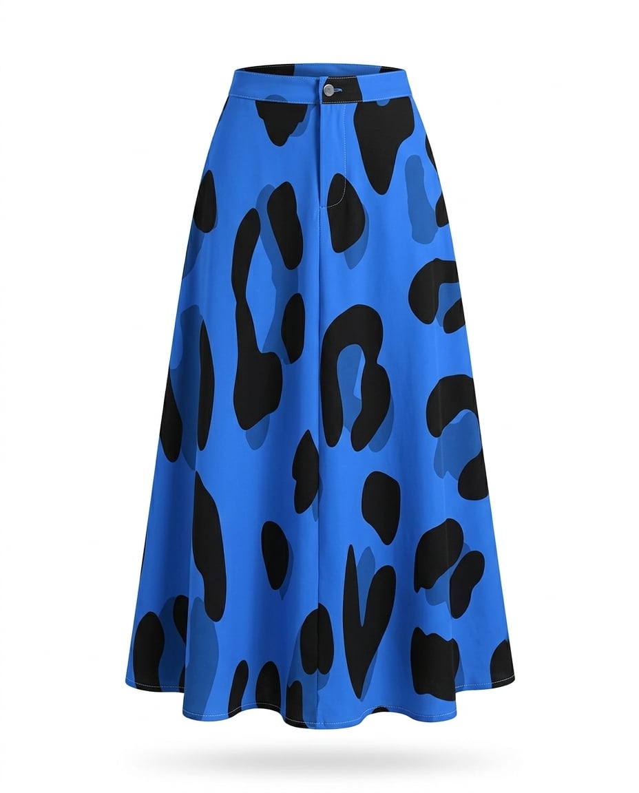 Charlotte | Elegant Leopard Print Midi Skirt for Autumn/Winter — product white bg | Maison Perigee