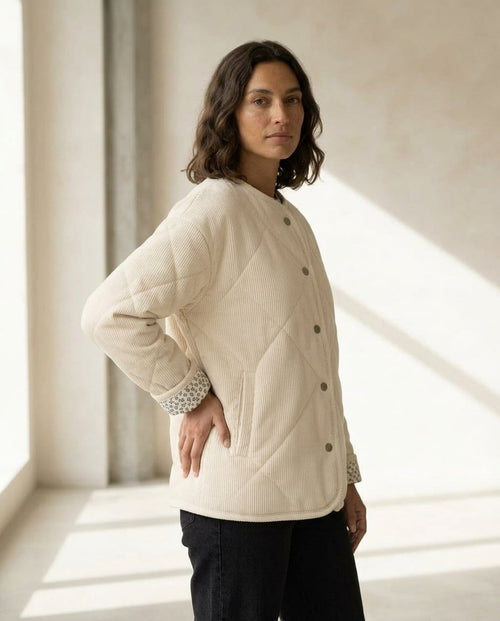 Charlotte | Elegant Padded Jacket for Autumn/Winter — side | Maison Perigee