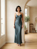 Charlotte - Elegant Satin Party Dress - front view