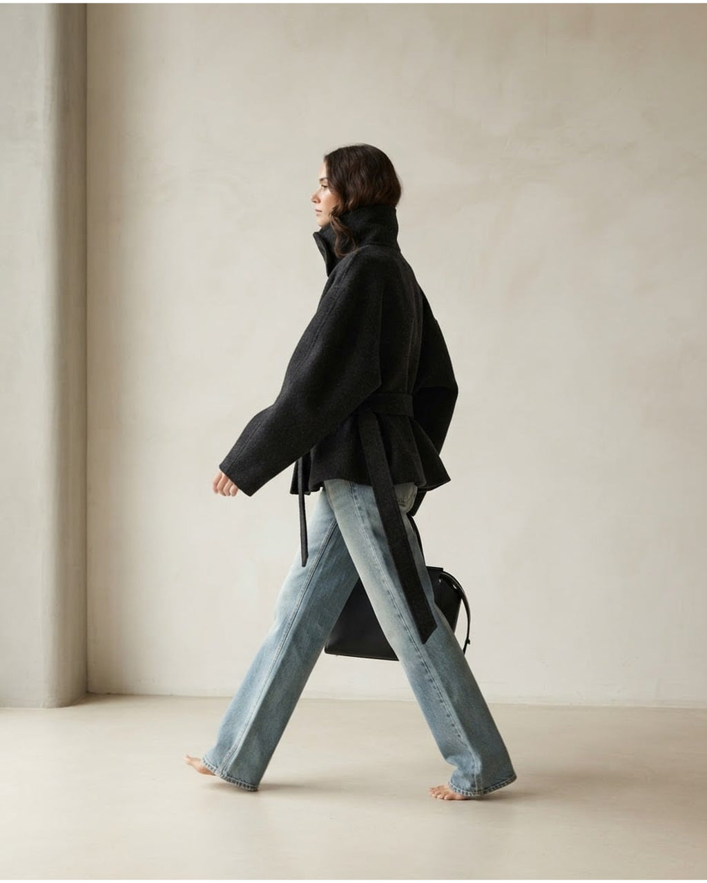 Charlotte | Elegant Textured Jacket for Autumn/Winter - Side View