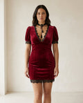 Charlotte | Elegant Velvet Dress — front | Maison Perigee