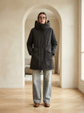 Charlotte - Hooded Parka Coat for Winter - front view