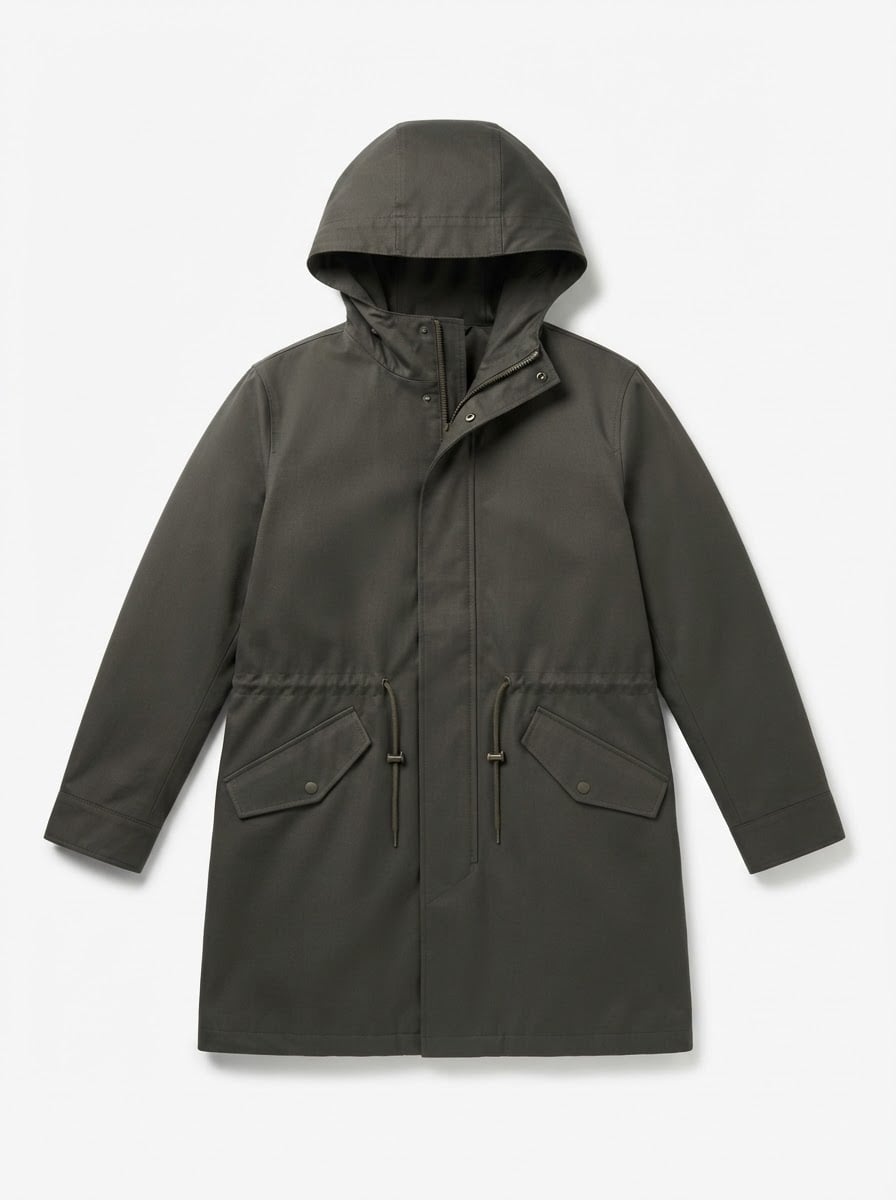 Charlotte - Hooded Parka Coat for Winter - flat lay