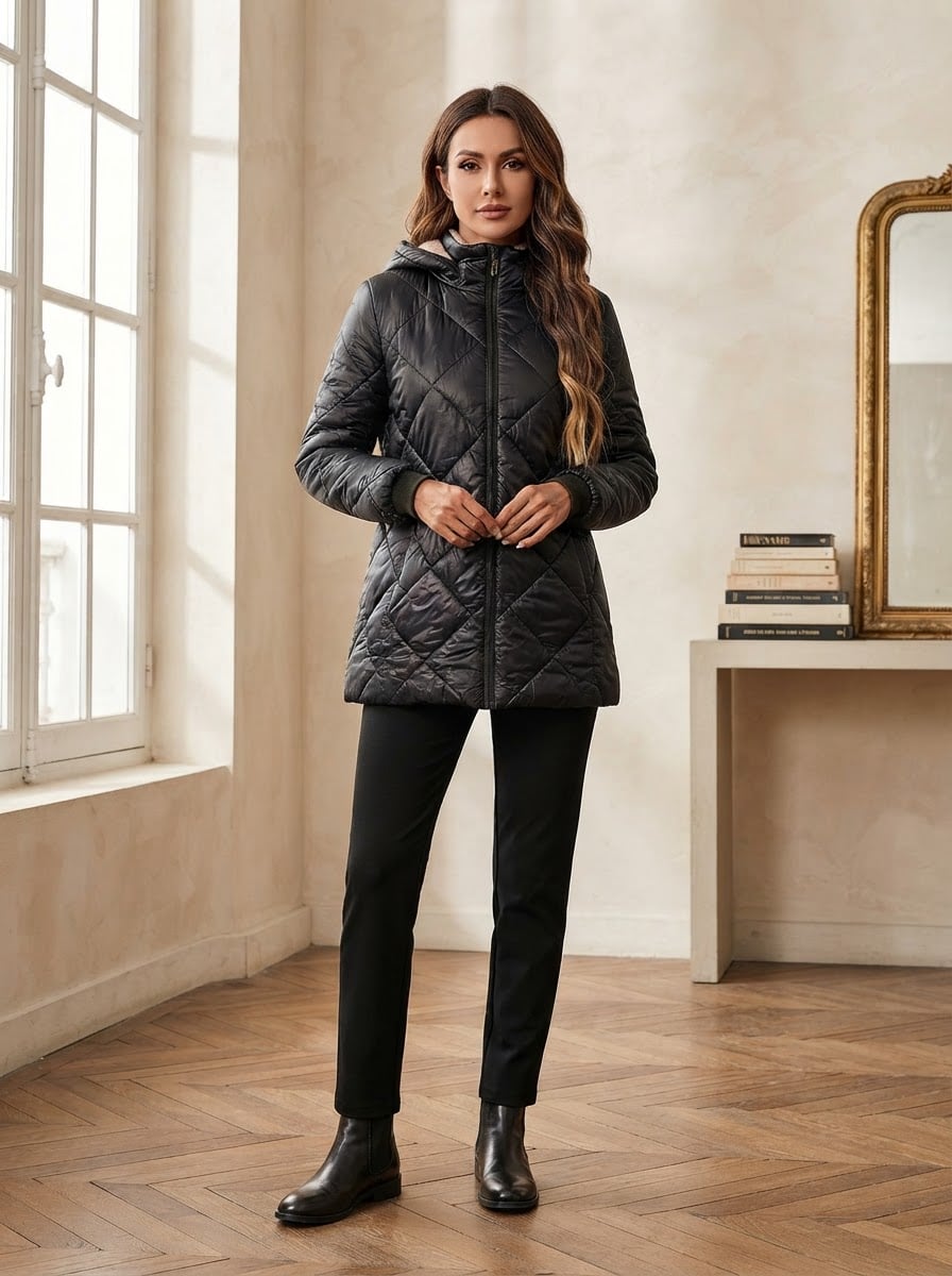 Charlotte - Luxe Faux Fur Coat for Winter - front view