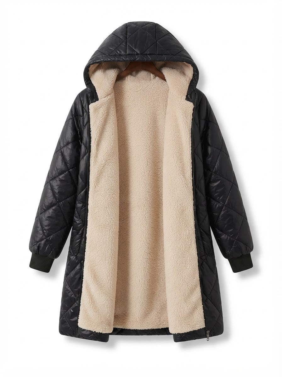 Charlotte - Luxe Faux Fur Coat for Winter - flat lay
