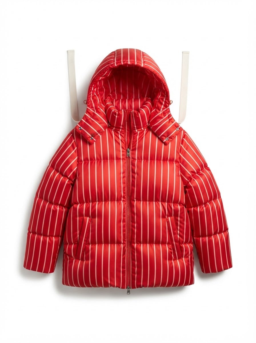 Charlotte - Quilted Puffer Coat - flat lay