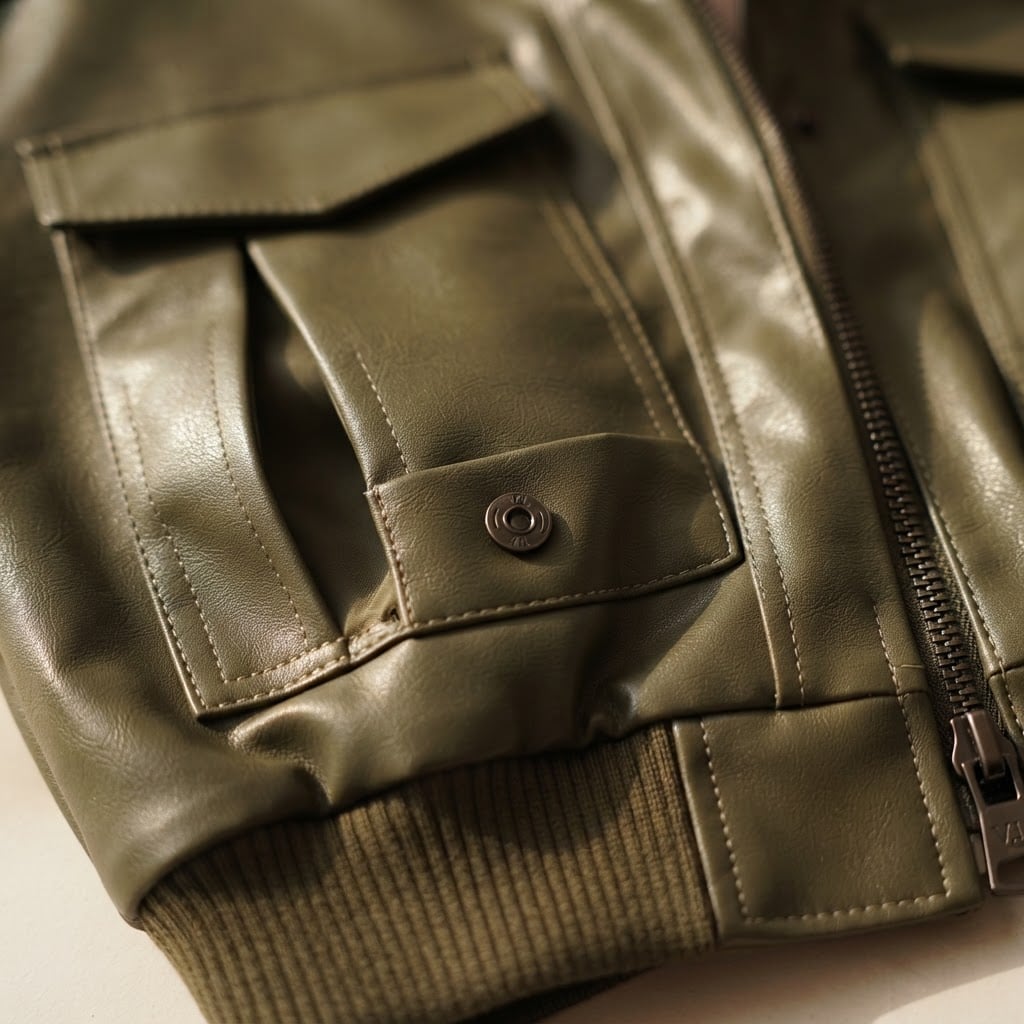 Charlotte | Refined Bomber Jacket for Autumn/Winter - Detail Close-Up
