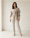 Charlotte | Refined Trench Coat for Autumn/Winter — Beige | Part 2 — Three-Quarter