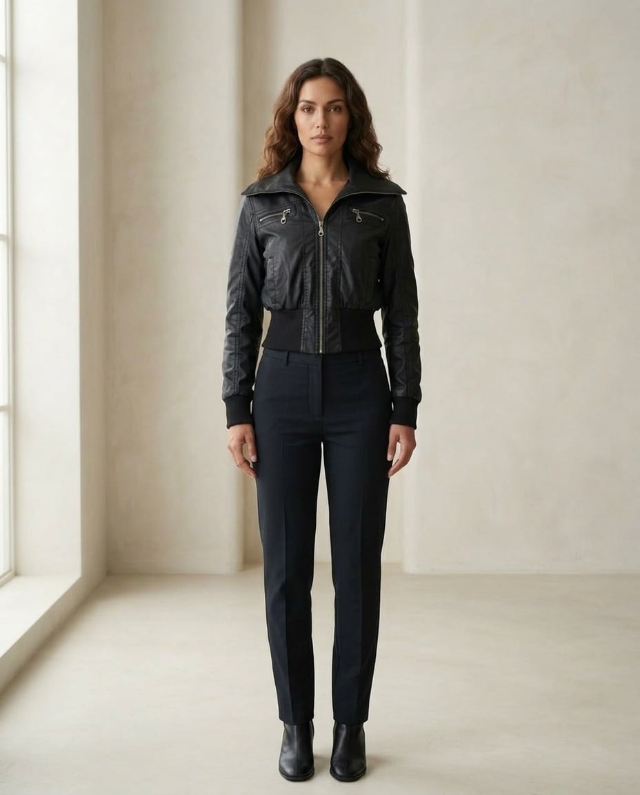 Charlotte | Sophisticated Cropped Jacket for Autumn/Winter - Front View