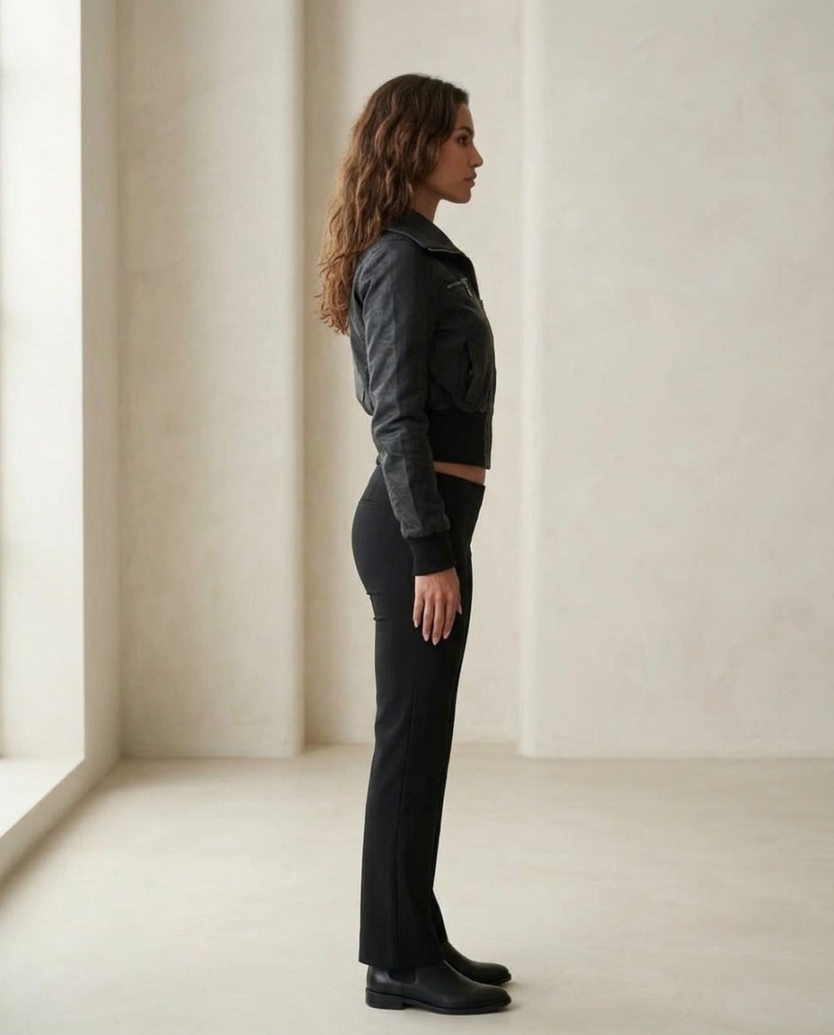 Charlotte | Sophisticated Cropped Jacket for Autumn/Winter - Side View