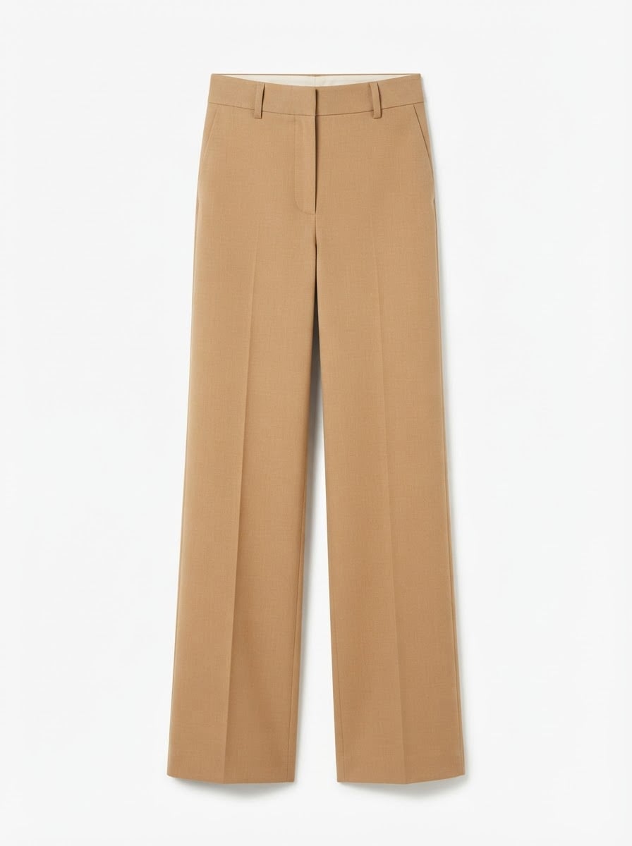 Charlotte - Wide-Leg Wool Trousers - flat lay