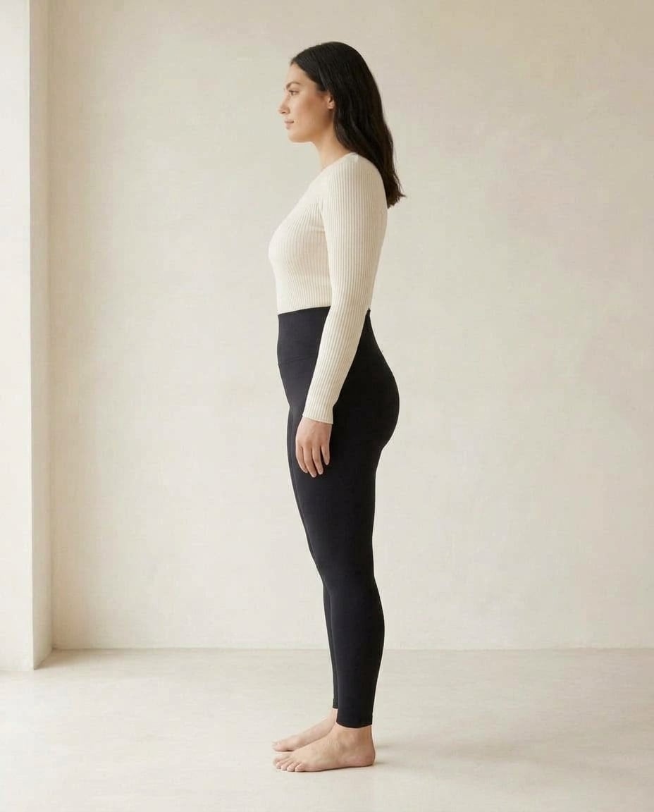 Delphine - Sculpting Fleece-Lined Compression Leggings - side view