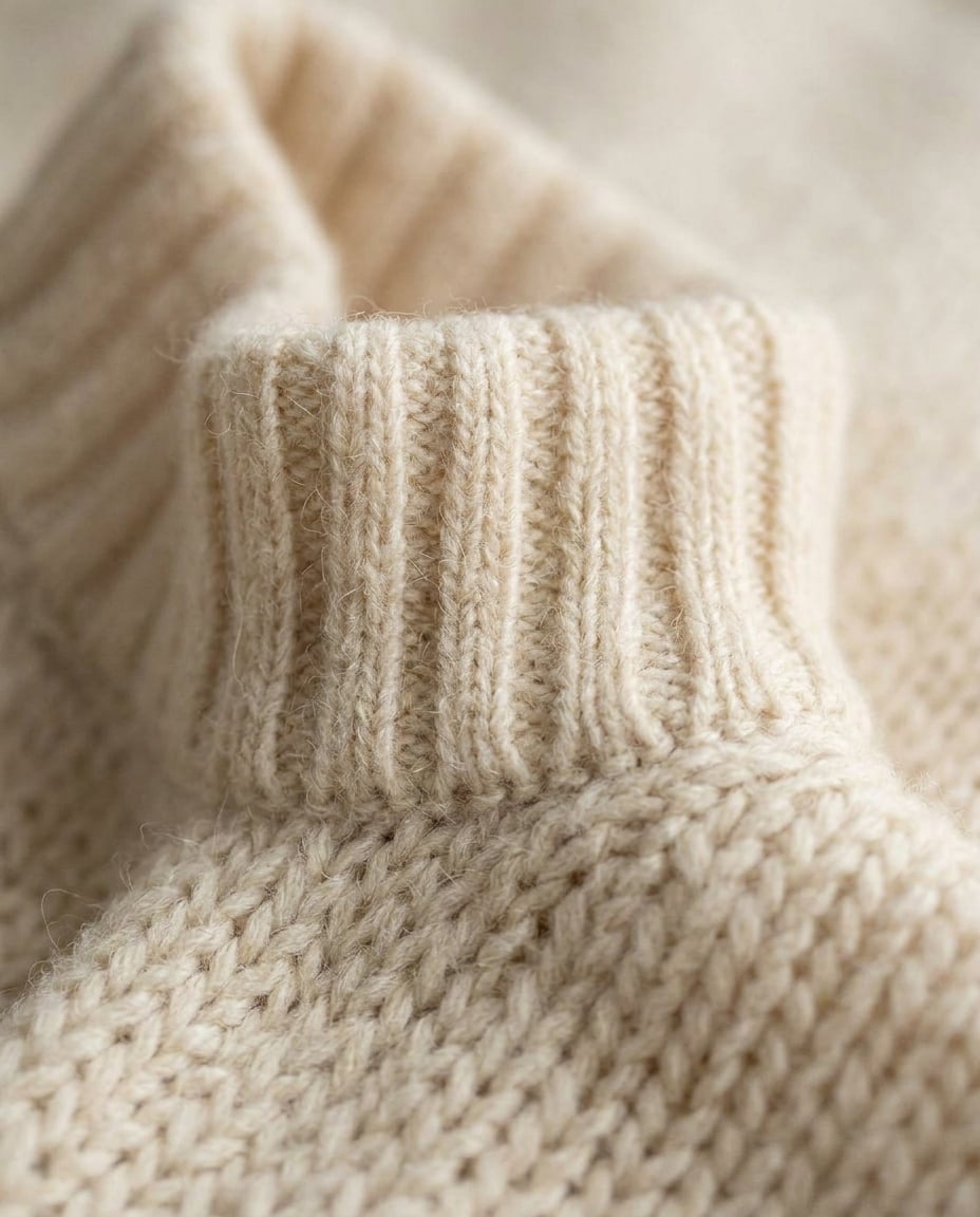 Eleanor - Refined Merino Wool Turtleneck Vest - detail close-up