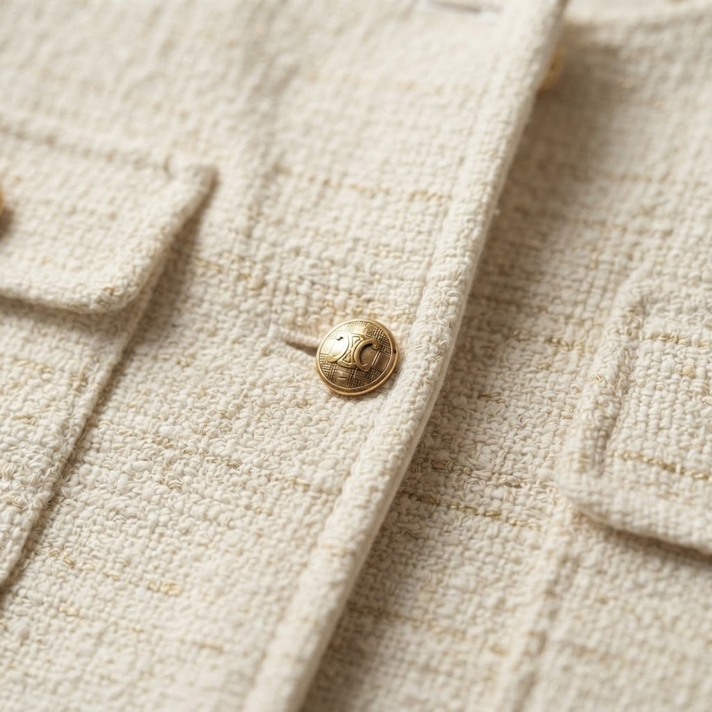 Elise - Refined Wool Coat for Autumn/Winter - Detail Close-Up
