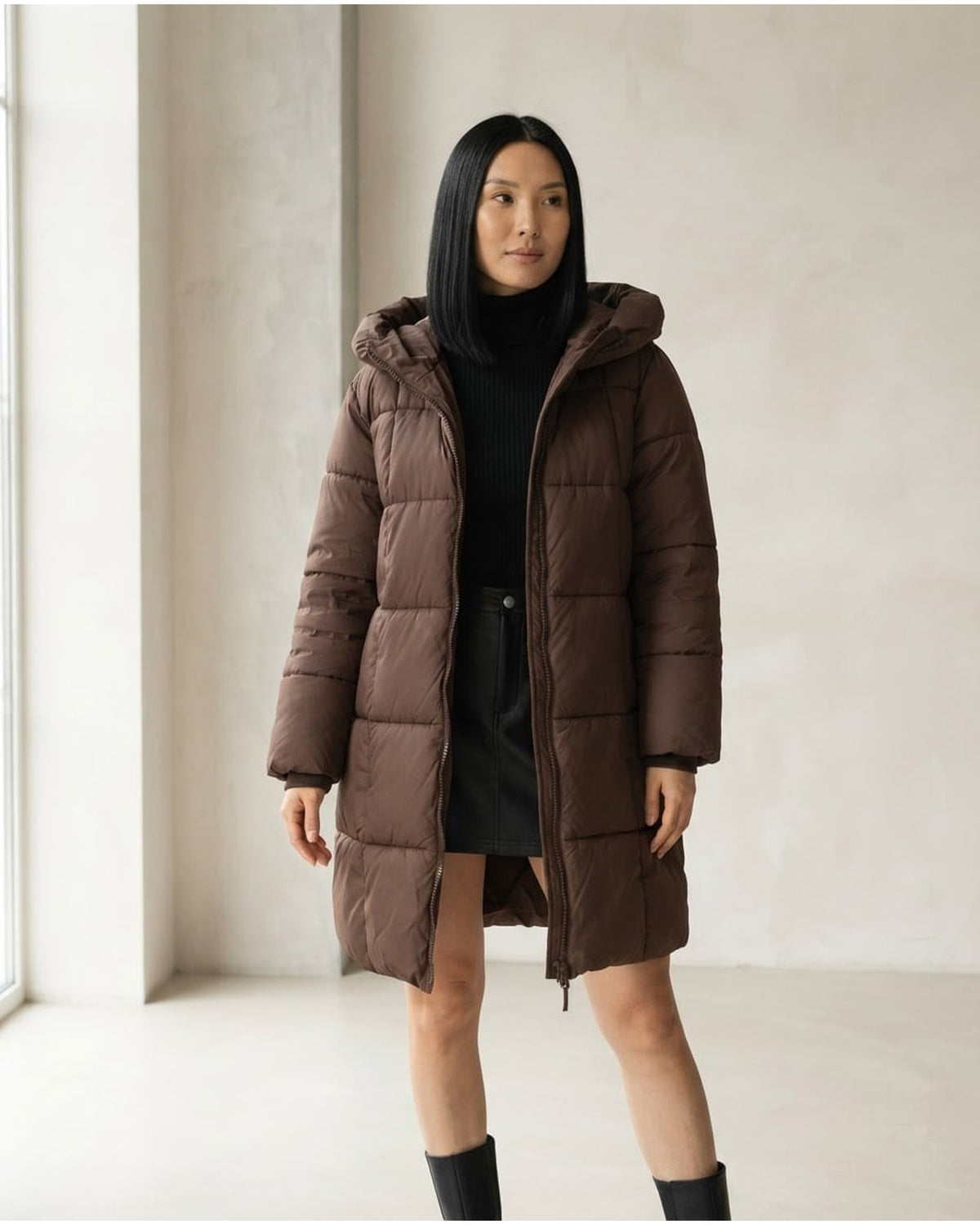Ella | Effortless Puffer Coat for Winter - Front View