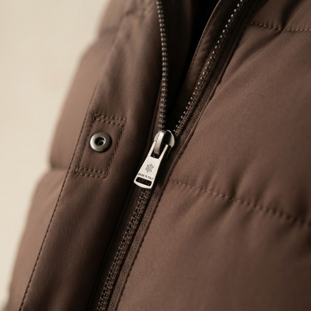 Ella | Effortless Puffer Coat for Winter - Detail Close-Up